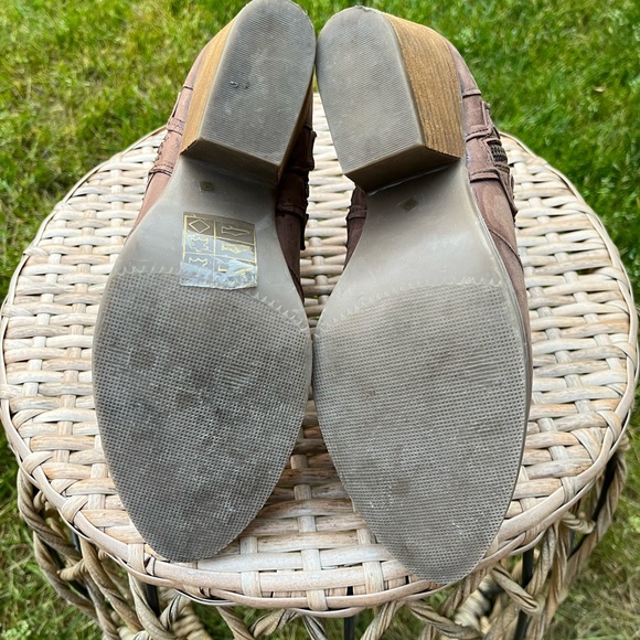 Musse & Cloud Booties Womens 9 Brown Leather Western Boho Ankle Boots Athya - Picture 4 of 11